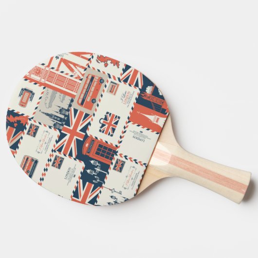 Raquette De Ping Pong Paddle Ping Pong du London Post (Dos Côté)
