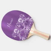 Raquette De Ping Pong Pagaie à bascule florale pourpre (Côté)