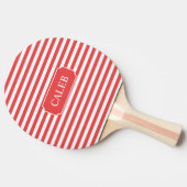 Raquette De Ping Pong Pagaie à bascule rouge personnalisée (Côté)