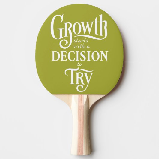 Raquette De Ping Pong Pagaie à bascule vert - La croissance commence (Devant)