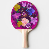 Raquette De Ping Pong Pagaie Abstraite rose vibrante (Devant)