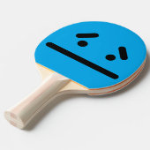 Raquette De Ping Pong Pagaie De Ping Bleu Visage Triste (Devant Angle)