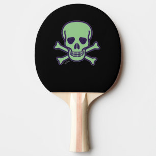 Raquette De Ping Pong Pagaie de ping crâne vert