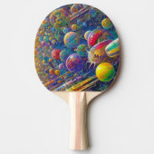Raquette De Ping Pong Pagaie de ping de course spatiale 2 côtés (Devant)