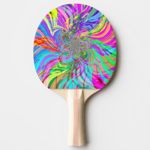 Raquette De Ping Pong Pagaie de ping de tir arc-en-ciel