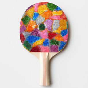 Raquette De Ping Pong Pagaie de ping en verre de parties scintillant