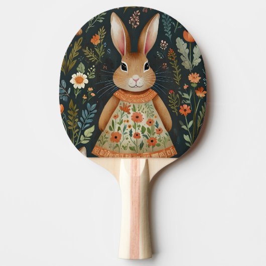 Raquette De Ping Pong Pagaie de ping magique Bunny Springtime (Devant)
