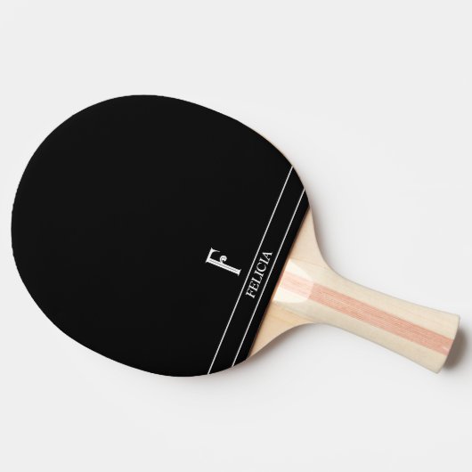 Raquette De Ping Pong Pagaie de ping monogramme noir (Côté)