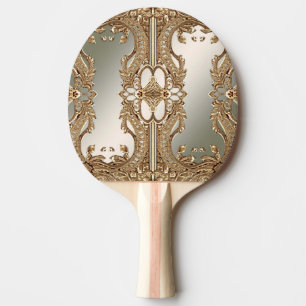 Raquette De Ping Pong Pagaie De Ping Ornate Or