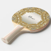 Raquette De Ping Pong Pagaie De Ping Ornate Or (Devant Angle)