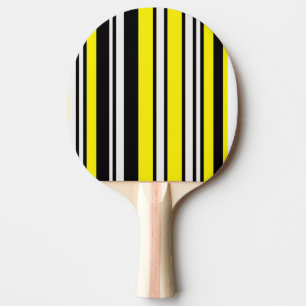 Raquette De Ping Pong pagaie de ping-pong à rayures jaunes noires