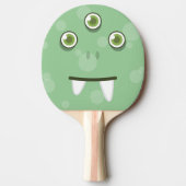 Raquette De Ping Pong Pagaie de ping-pong à visage monstre vert (Devant)
