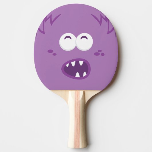 Raquette De Ping Pong Pagaie de ping-pong à visage violet de monstre (Devant)