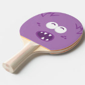 Raquette De Ping Pong Pagaie de ping-pong à visage violet de monstre (Devant Angle)