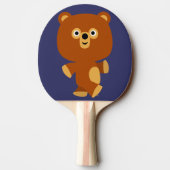 Raquette De Ping Pong Pagaie de ping-pong de l'ours de caricature assert (Dos)