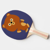 Raquette De Ping Pong Pagaie de ping-pong de l'ours de caricature assert (Côté)