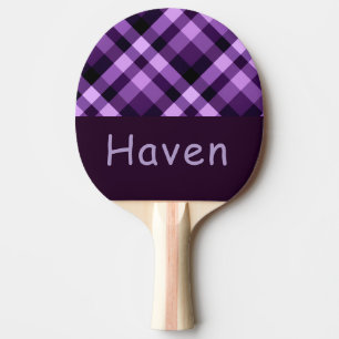 Raquette De Ping Pong Pagaie de ping-pong de monogramme mauve de prune m
