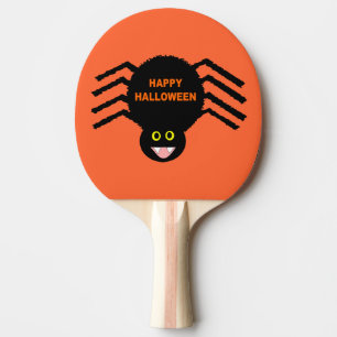 Raquette De Ping Pong Pagaie de ping-pong d'Halloween Black Spider