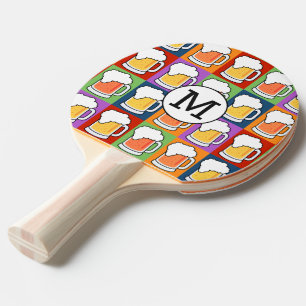 Raquette De Ping Pong Pagaie de ping-pong monogramme personnalisé BEER