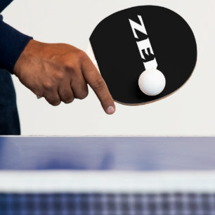 Raquette De Ping Pong Pagaie de ping-pong noir blanc zen