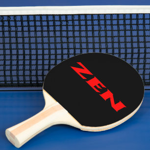 Raquette De Ping Pong Pagaie de ping-pong noire rouge zen