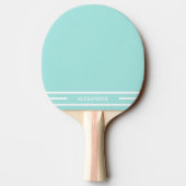 Raquette De Ping Pong Pagaie de ping-pong Pastel Turquoise et blanc avec (Dos)