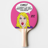 Raquette De Ping Pong Pagaie de ping-pong personnalisée RETRO COMICS (Dos)