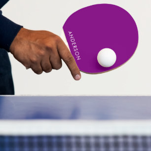 Raquette De Ping Pong Pagaie de ping violet avec nom personnalisé