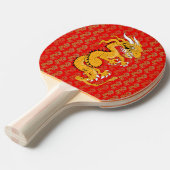 Raquette De Ping Pong Pagaie de pong de dragon d'or (Devant Angle)