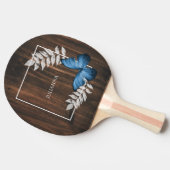 Raquette De Ping Pong Pagaie de pong de papillon bleu rustique (Côté)