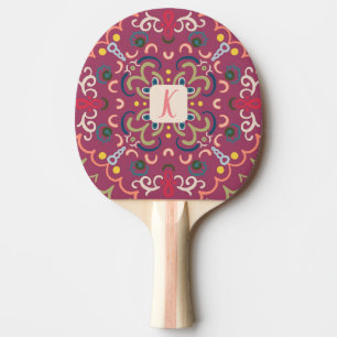 Raquette De Ping Pong Pagaie de pong de ping rétro Preppy personnalisée