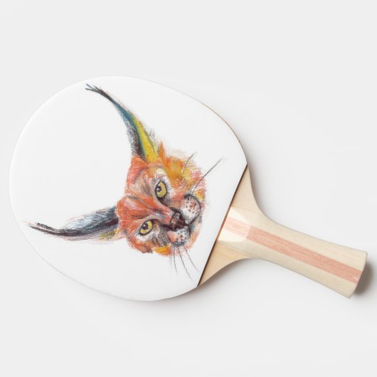 Raquette De Ping Pong Pagaie Lynx Ping Pong, Retour en caoutchouc rouge (Côté)