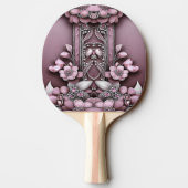 Raquette De Ping Pong Pagaie Ping Rose Floral (Dos)