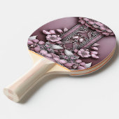 Raquette De Ping Pong Pagaie Ping Rose Floral (Devant Angle)