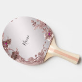 Raquette De Ping Pong Pagaie Ping Rose Floral (Côté)