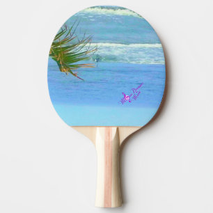 Raquette De Ping Pong Pagaie rose bleu océan