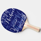 Raquette De Ping Pong Pagaies de ping bleu avec nom (Côté)