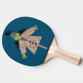 Raquette De Ping Pong Paille d'Halloween Scarecrow et Ravens (Côté)