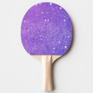 Raquette De Ping Pong Paillettes Violet Clair Brillant
