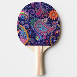 Raquette De Ping Pong Paisley violet rose