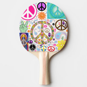 Raquette De Ping Pong Paix et collage de Paisley