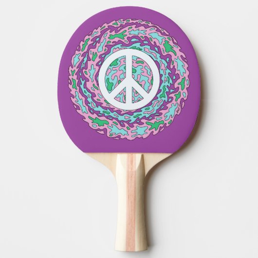 Raquette De Ping Pong Paix psychédélique (Devant)
