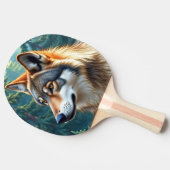 Raquette De Ping Pong Pala de Ping Pong Lobo observando en el Bosque (Côté)