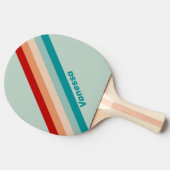 Raquette De Ping Pong Pale Seaglass rayé avec le nom (Côté)