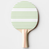 Raquette De Ping Pong Pale vert et blanc cinq bandes motif (Dos)