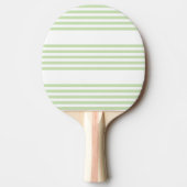 Raquette De Ping Pong Pale vert et blanc cinq bandes motif (Devant)