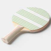 Raquette De Ping Pong Pale vert et blanc cinq bandes motif (Devant Angle)