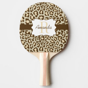 Raquette De Ping Pong Palette bronzage Brown de ping-pong de pêche de