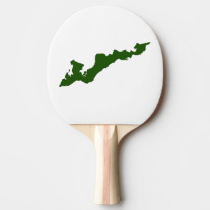 Raquette De Ping Pong Palette classique de logo d'île de Fisher - vert