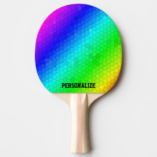 Raquette De Ping Pong Palette colorée de ping-pong de mosaïque